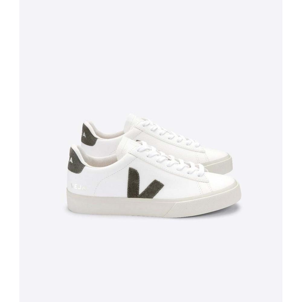 Veja CAMPO CHROMEFREE Low Tops Sneakers Dame White/Khaki | NO 593KOR